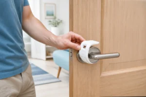 bloquer poignée de porte