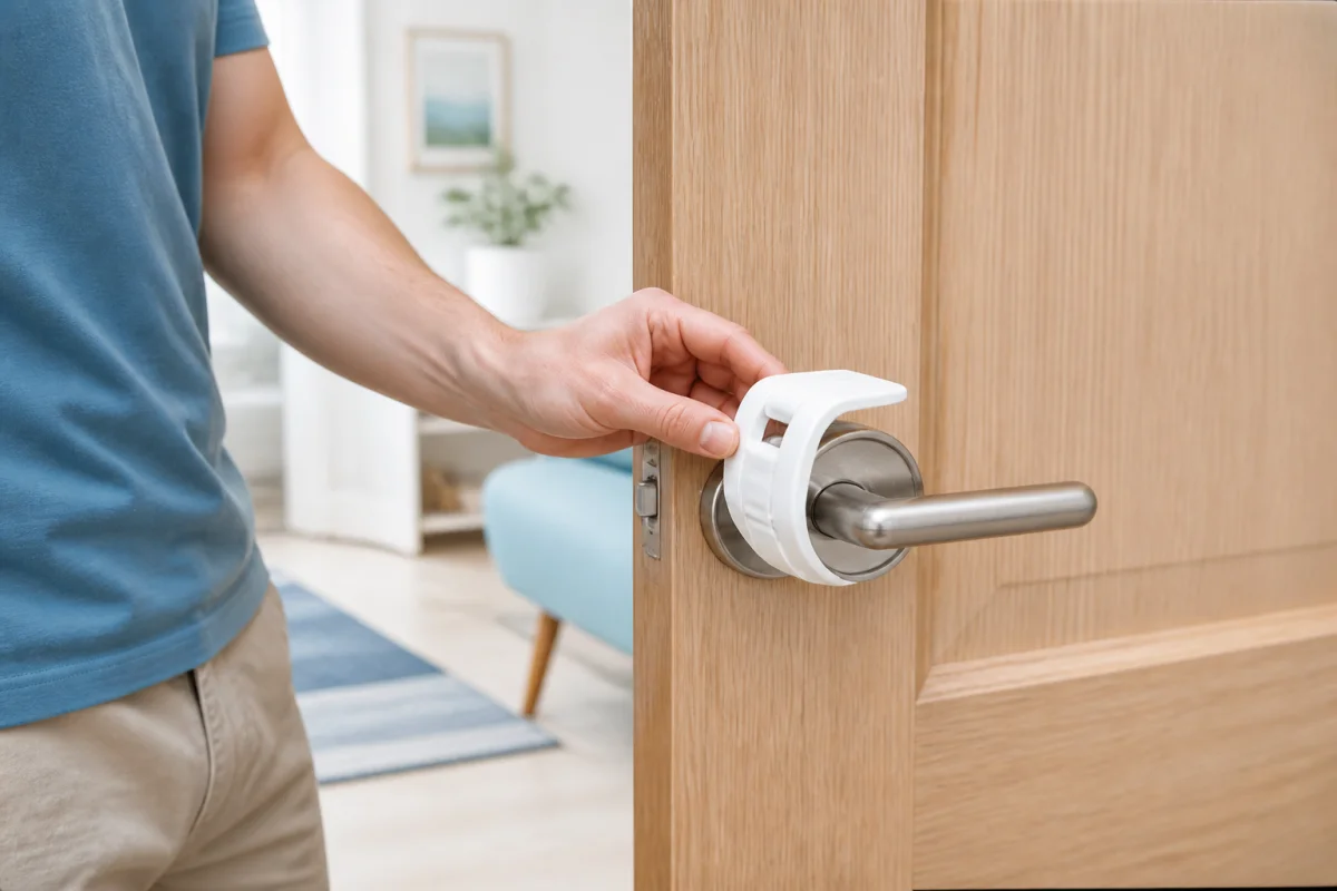 bloquer poignée de porte