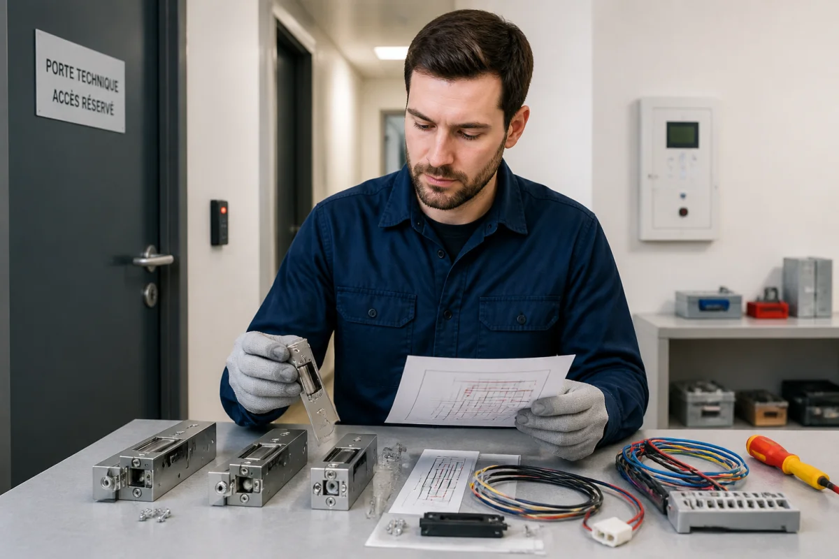 Brancher une gâche électrique pour sécuriser un accès